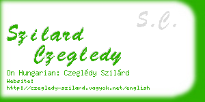 szilard czegledy business card
